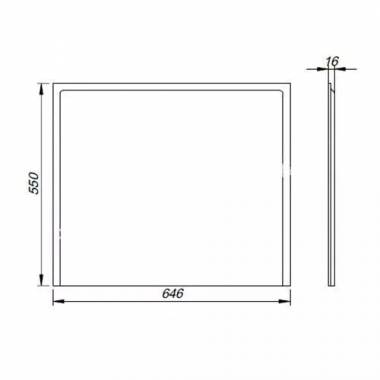 Universalus galinis skydelis 75 cm, baltos spalvos