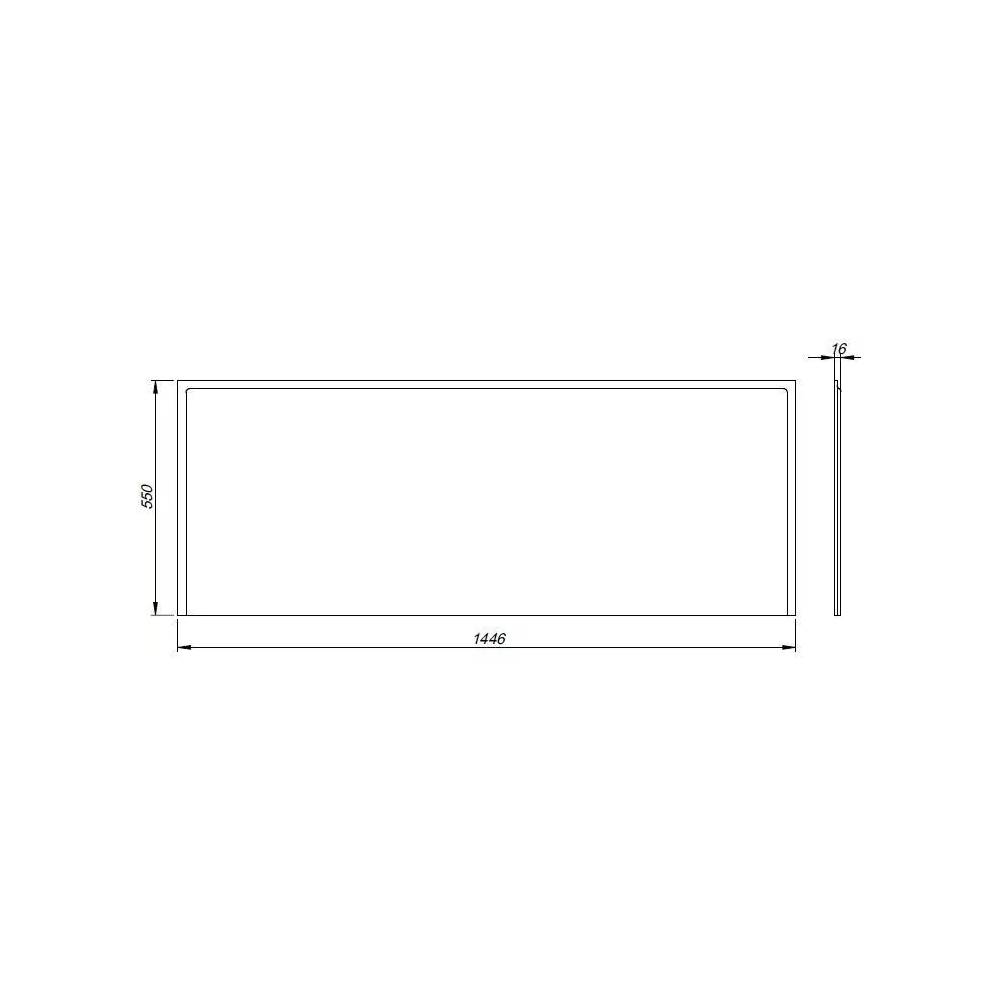 Universalus priekinis skydelis 150 cm, baltos spalvos