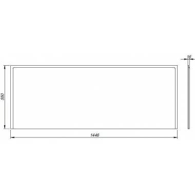 Universalus priekinis skydelis 150 cm, baltos spalvos