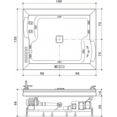 "Jacuzzi" akrilinė vonia "Aura Plus" 9F43-337A