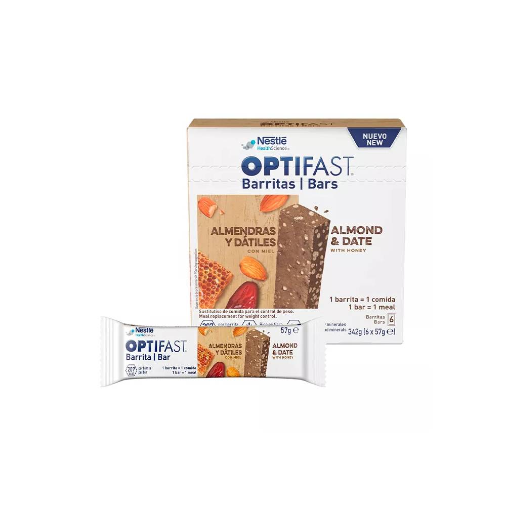 Optifast 6 Almond And Date Sticks With Honey 