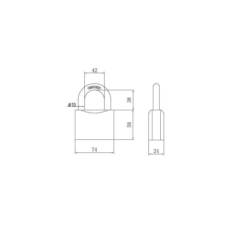 Pridedamoji spyna Okko HG375, pilka, 105 mm