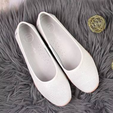 Leather openwork ballerinas Filippo W PAW322 white