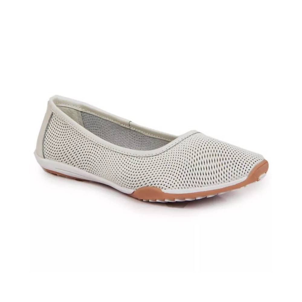 Leather openwork ballerinas Filippo W PAW322 white