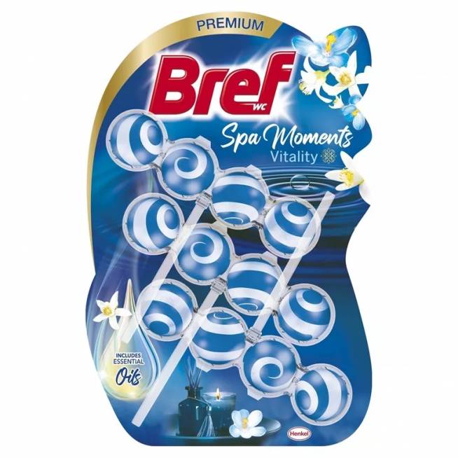 WC dezinfekavimo priemonė Bref Spa Moments Vitality, 3x50g