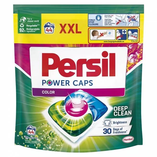 Skalbimo kapsulės Persil Power Caps Color, 44 vnt.