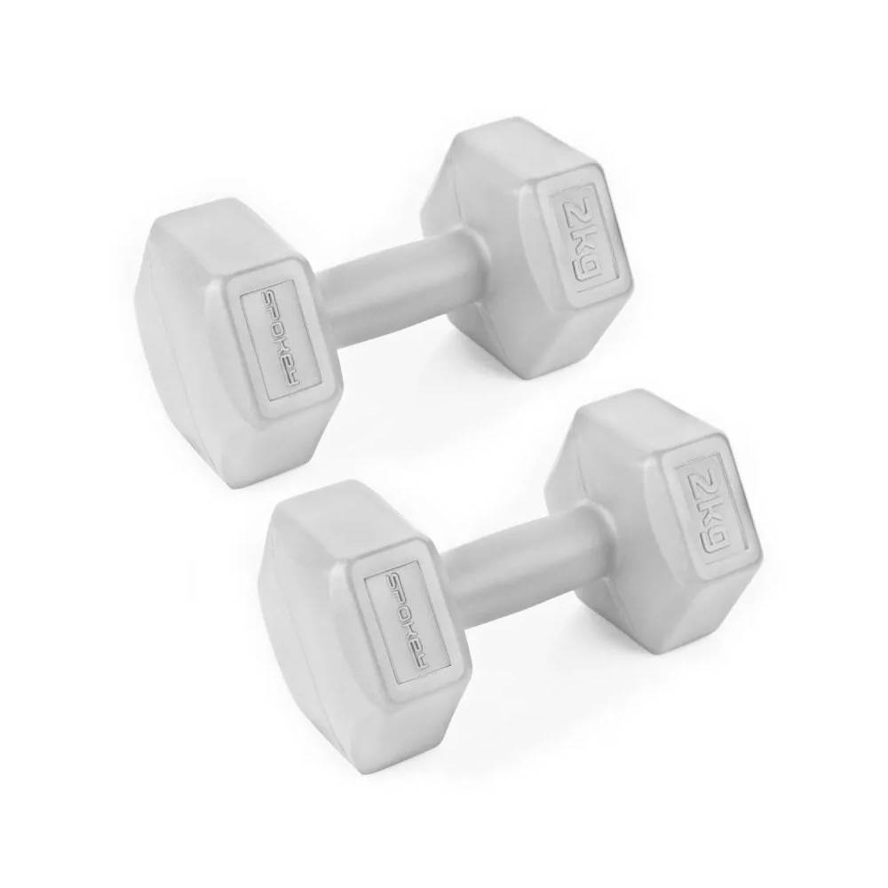 Set of Spokey Monster hexagonal dumbbells 2x 2 kg 929112