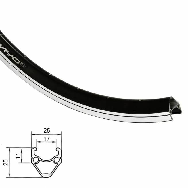 Ratlankis 26", Dynamic 4 (19x559), 36H V-tipo stabdžiams (juodas)