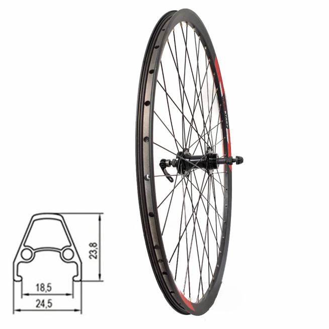 Galinis ratas 28/29", 36H SUNSTART, disk stabdžiam, greitveržlė