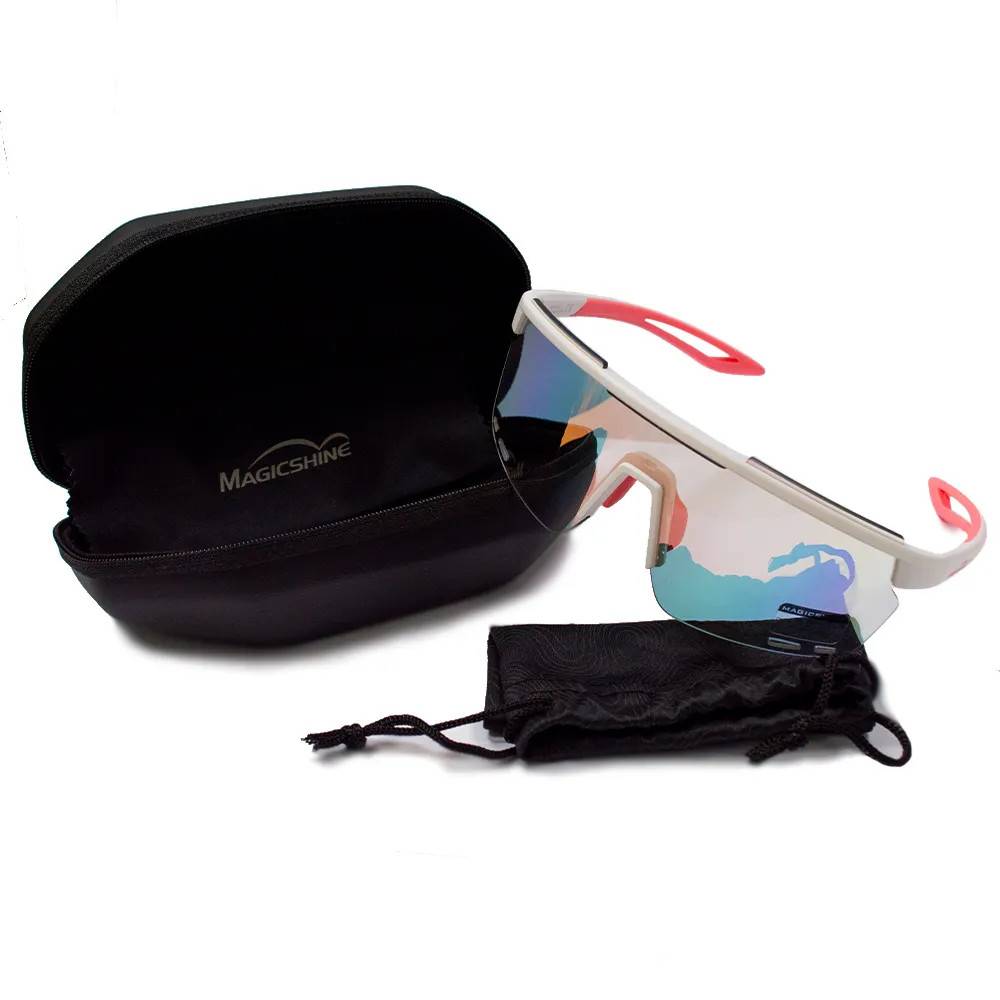 Akiniai Magicshine ROULEUR Photochromic (balta/rausva)