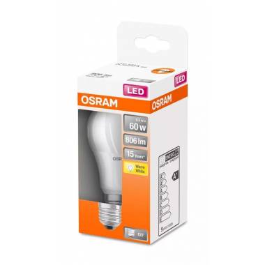 Lemputė Osram LED, A60, šiltai balta, E27, 8.5 W, 806 lm