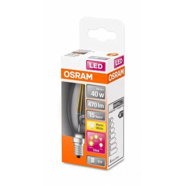 Lemputė Osram LED, B35, šiltai balta, E14, 4 W, 470 lm