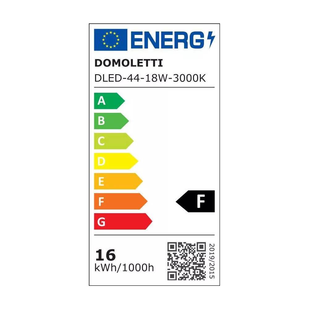 Paviršinė LED panelė lubų ir sienų Domoletti Ledo DLED-44, 3000°K, LED, baltas