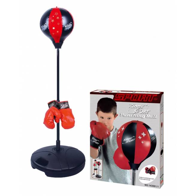 Sporto žaislas Kings Sport Punching Ball, juoda/raudona