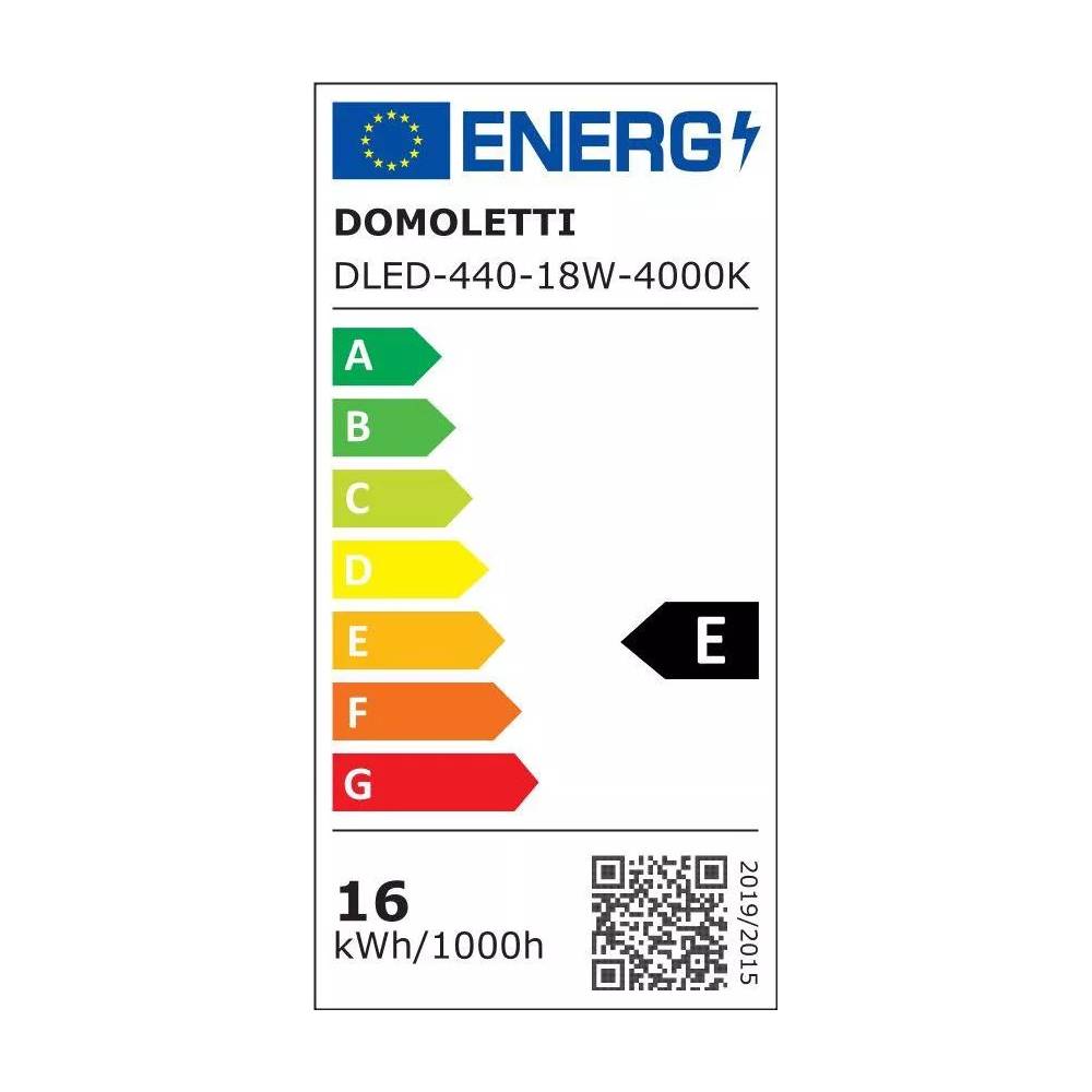 Įmontuojamas šviestuvas įleidžiamas Domoletti Ledo Slim DLED-440, 4000°K, LED, baltas