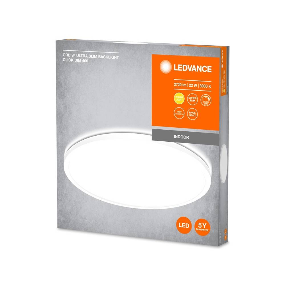 Šviestuvas plafonas Ledvance Orbis Ultra Slim Clickdim, 22 W, LED, 3000 °K