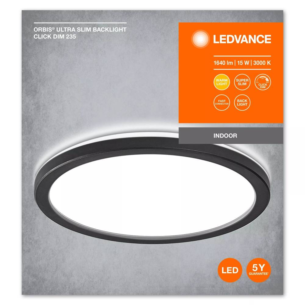 Šviestuvas plafonas Ledvance Orbis Ultra Slim Clickdim, 15 W, LED, 3000 °K