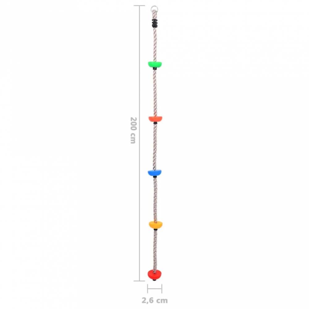 Laipiojimo virvė su platformomis, 200cm