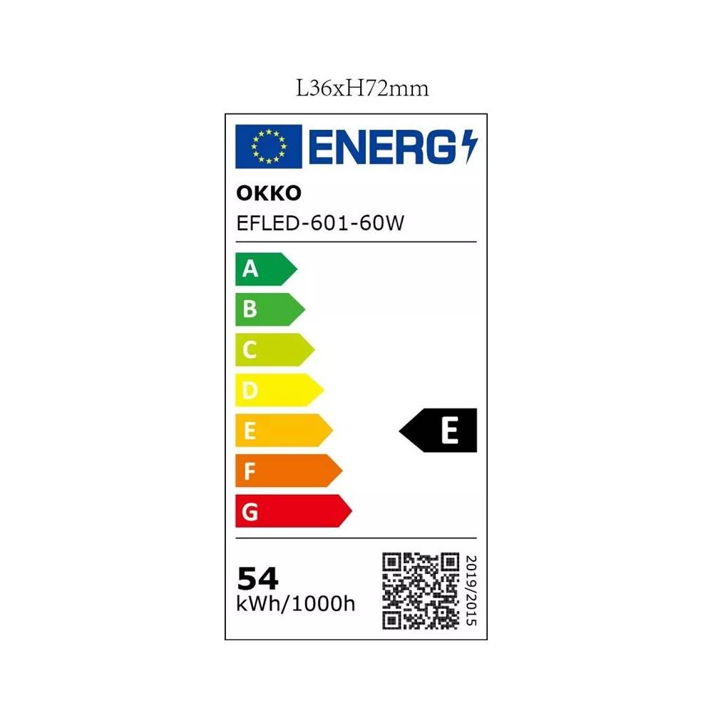 Šviestuvas Okko Efled-601, įleidžiamas, 60 W, 4800 lm, 4000 °K, IP65