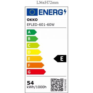 Šviestuvas Okko Efled-601, įleidžiamas, 60 W, 4800 lm, 4000 °K, IP65