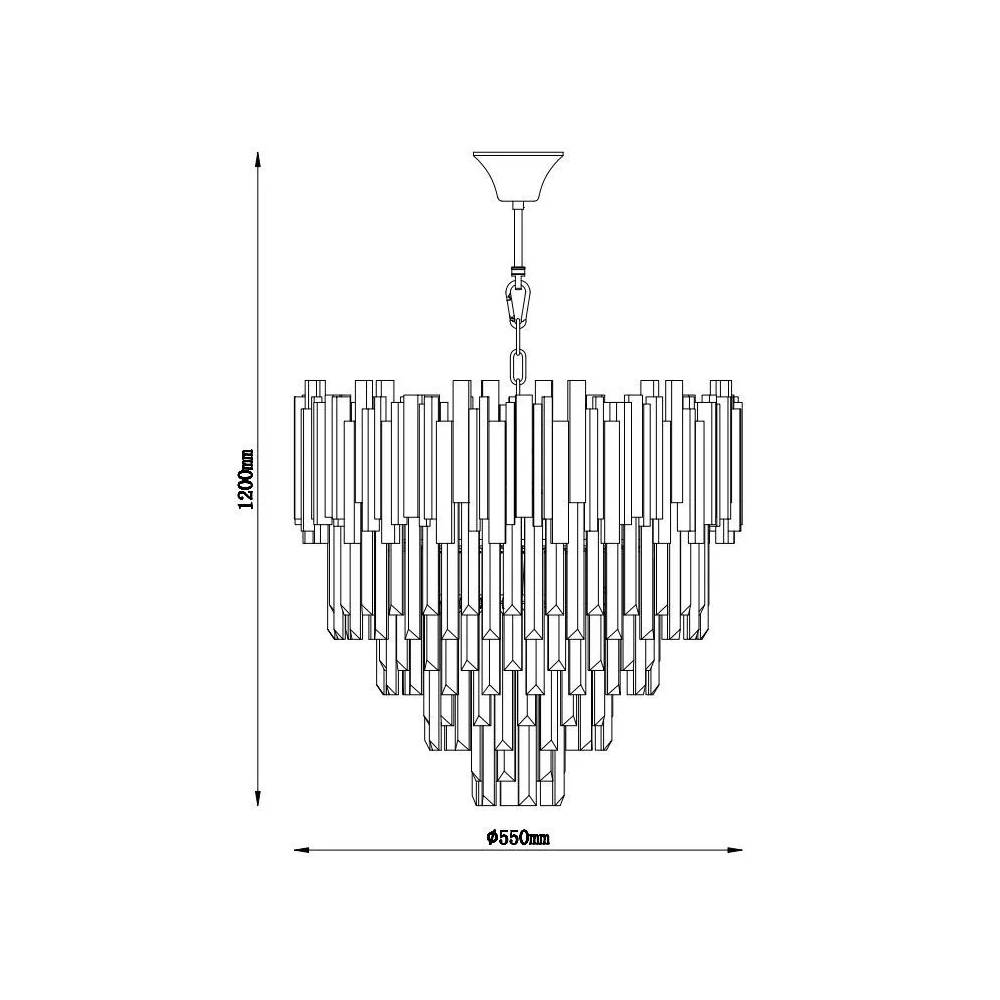 Šviestuvas kabinamas Domoletti Sanna 19115L, 320 W, E14