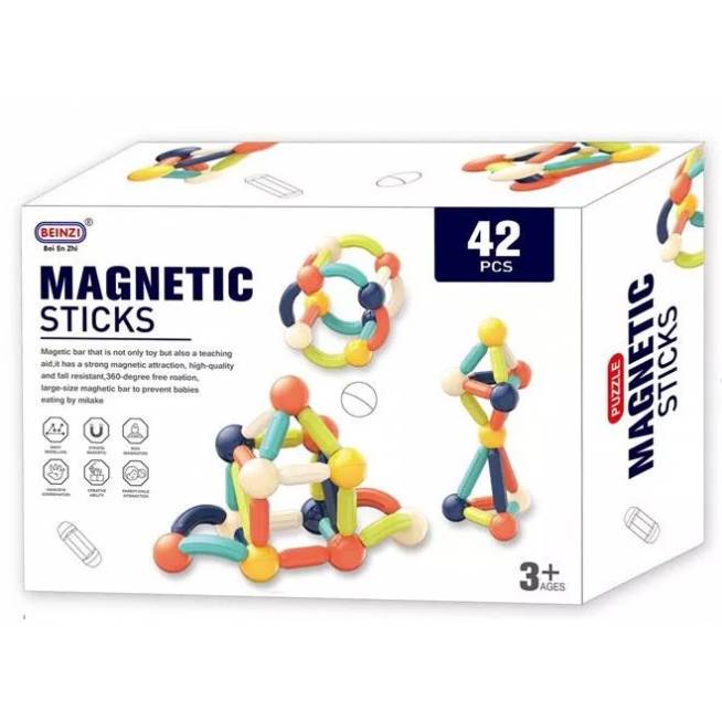 Konstruktorius Magnetic Sticks, plastikas