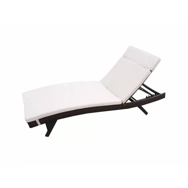 Gultas Domoletti CL-23-6 SUN LOUNGER, smėlio/tamsiai ruda, 200 cm x 78 cm x 38 cm