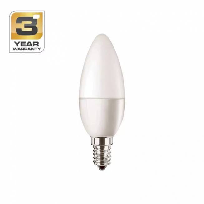 Lemputė Standart LED, B35, šiltai balta, E14, 5.5 W, 470 lm