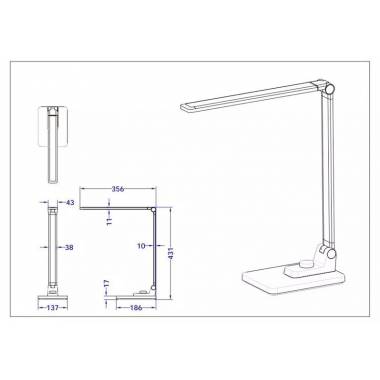 Stalinis šviestuvas Standart Multi BL1268-C Metallic grey, LED, pastatomas, 10W