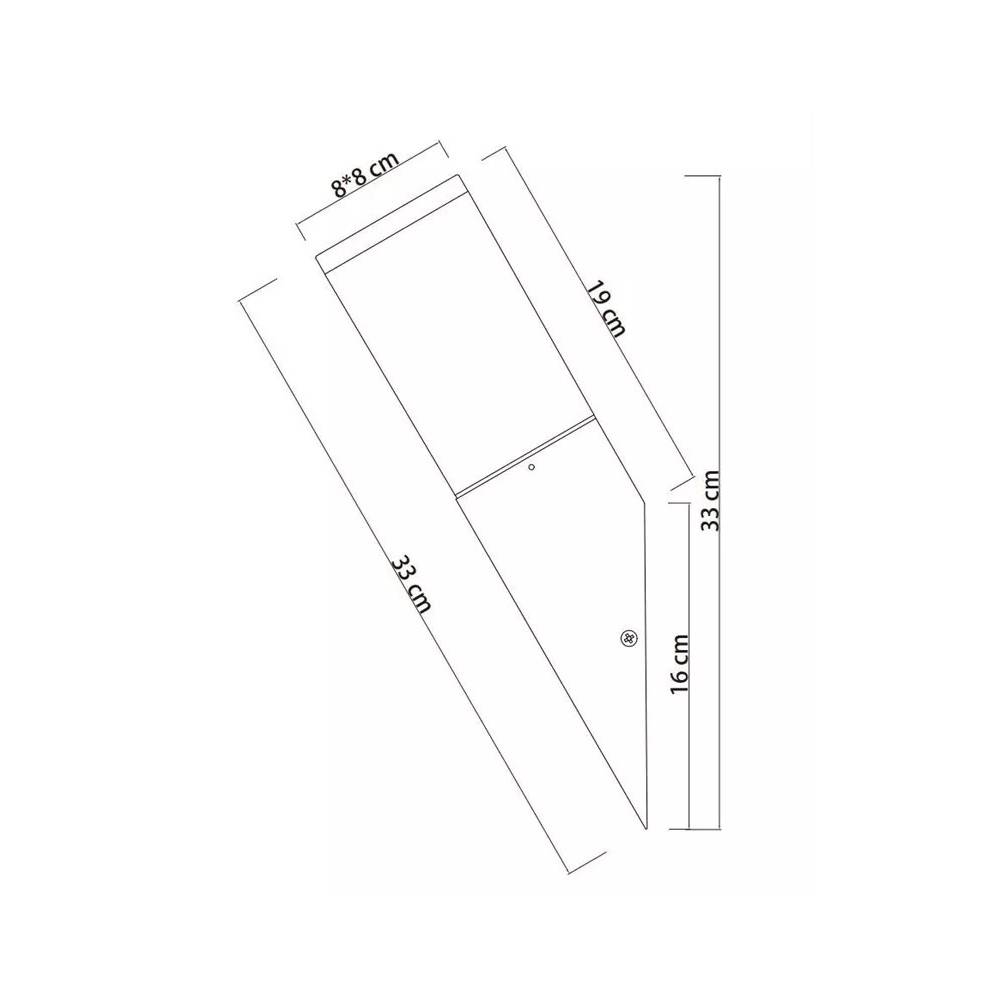 Šviestuvas Domoletti Corte DH1430, 15W, E27, IP44, antracito, 8 cm x 33 cm