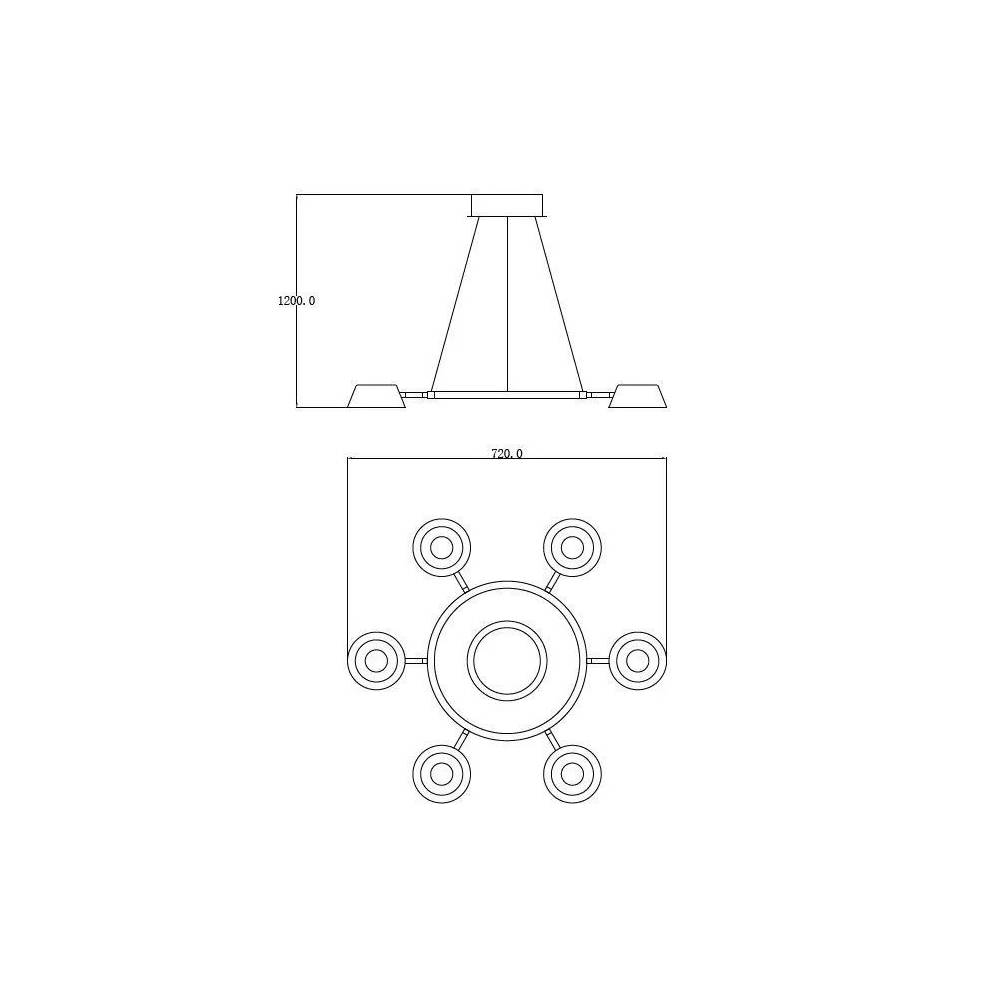 Šviestuvas kabinamas Domoletti Aura A2267-6, 36 W, LED, 3000 °K