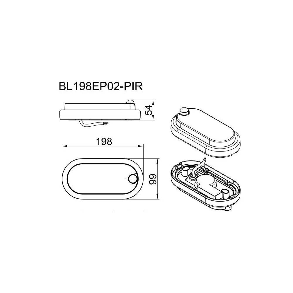 Šviestuvas Standart BL198, 7W, LED, IP54, juodas, 9.9 cm x 5.4 cm