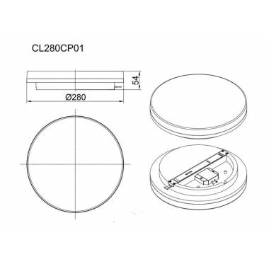 Šviestuvas plafonas Standart Toro CL280CP01, 18 W, LED, 4000 °K