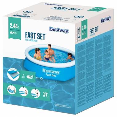 Bestway Fast Set Pripučiamas baseinas, 244x66cm, apvalus, 57265