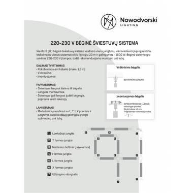 Jungtis Nowodvorski TRACK PROFILE FLEX CONNECTOR, 280 mm