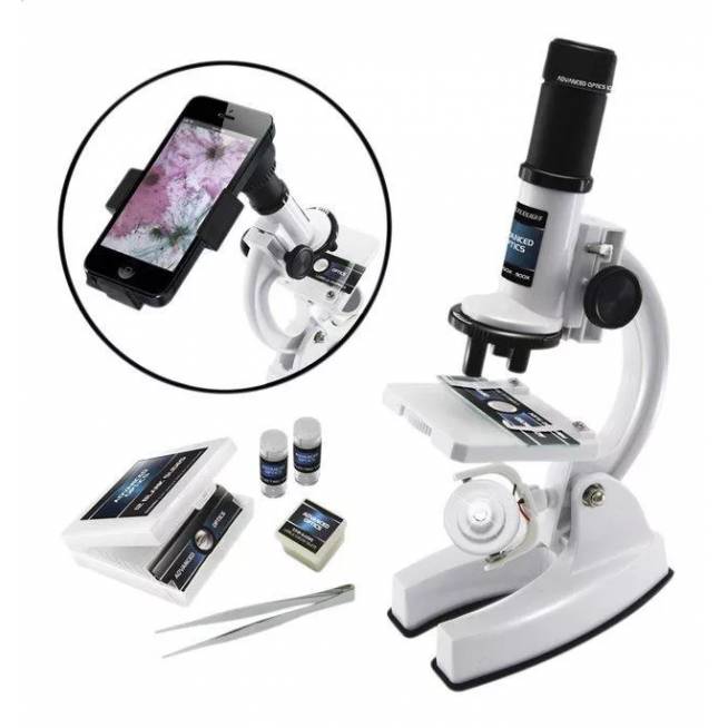 Žaislinis mikroskopas Eastcolight Smart Microscope Set, balta