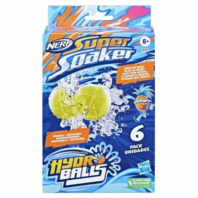 Žaisliniai vandens kamuoliukai Hasbro Nerf Super Soaker Hydro Balls, mėlyna/geltona