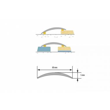 Profilis Cezar W-AL-LPO80K-C32-100, šampano, 1 m x 80 mm