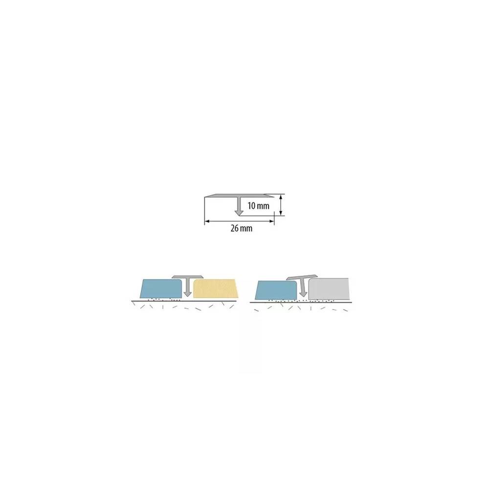 Profilis Cezar W-MS-T26-N-250, bronzos, 2.5 m x 26 mm