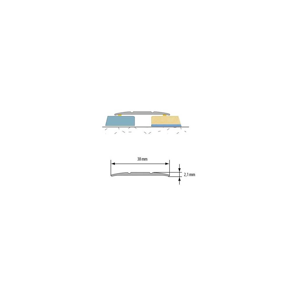 Jungiamoji juosta Cezar W-AL-LPP38K-C0-090, aliuminio, 0.9 m x 38 mm