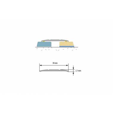 Jungiamoji juosta Cezar W-AL-LPP38K-C0-090, aliuminio, 0.9 m x 38 mm