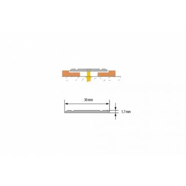 Profilis Cezar W-AL-LPP30-C0-300, aliuminio, 3 m x 30 mm