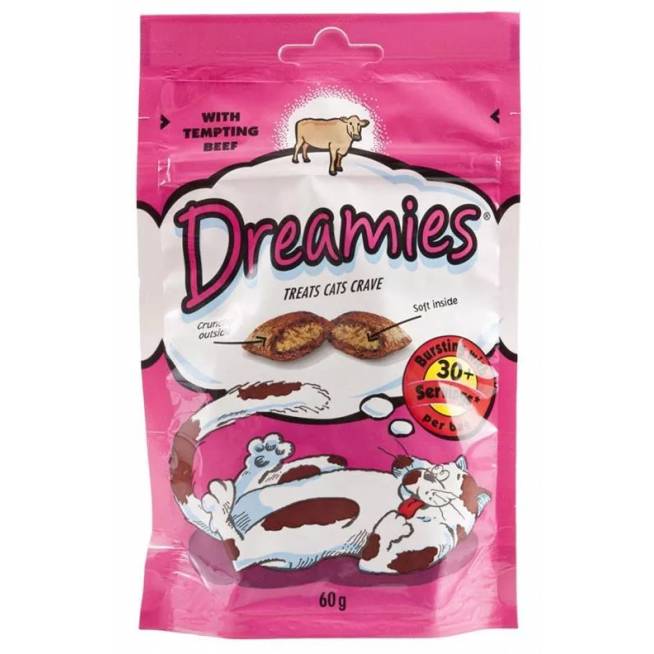 Skanėstas katėms Dreamies Snacks, jautiena, 0.06 kg