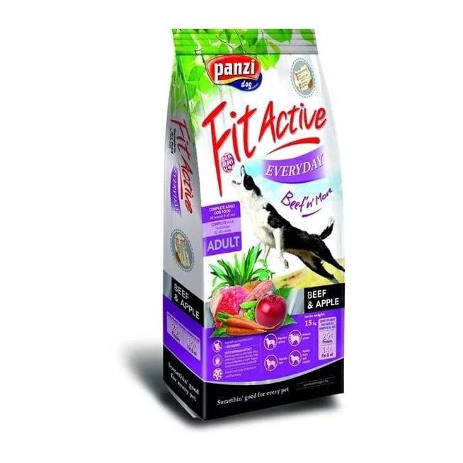 Sausas šunų maistas Panzi FitActive Everyday Adult Beef & Apple, 15 kg