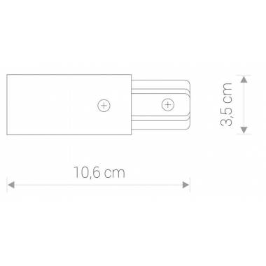 Profilio užbaigimas Nowodvorski TRACK Power End Cap,106mm