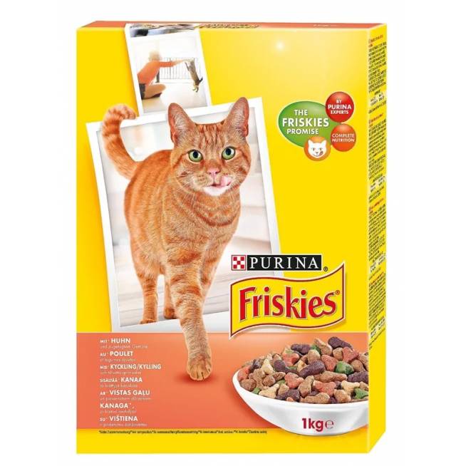 Sausas kačių maistas Friskies Purina, vištiena, 1 kg