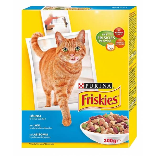 Sausas kačių maistas Friskies, žuvis, 0.3 kg