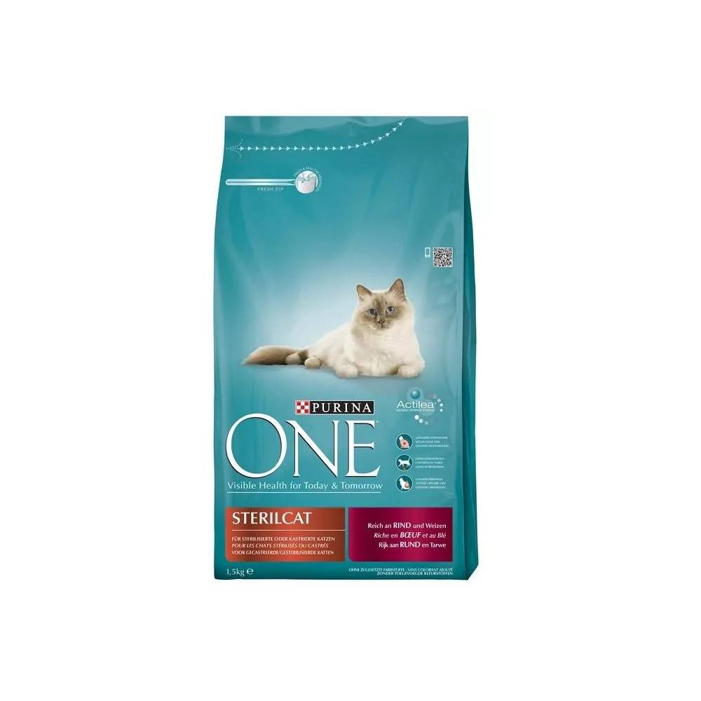 Sausas kačių maistas Purina One, jautiena, 1.5 kg