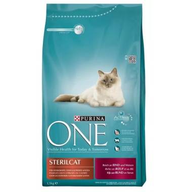 Sausas kačių maistas Purina One, jautiena, 1.5 kg