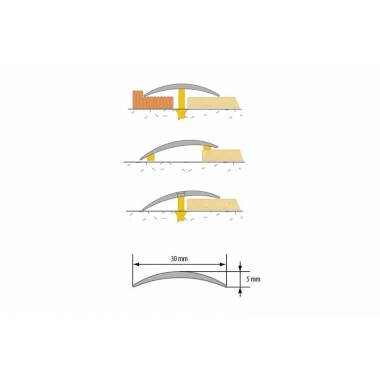 Jungiamoji juosta Cezar W-AL-LPO30-C0-090, aliuminio, 0.9 m x 30 mm